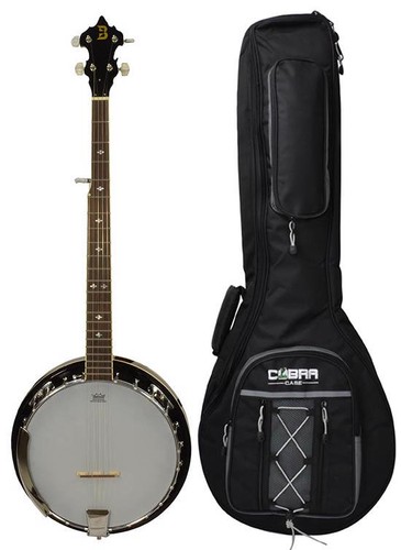 String banjo with protective - with,